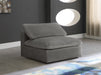 Cozy Black Velvet Armless Chair - Sterling House Interiors