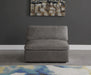 Cozy Black Velvet Armless Chair - Sterling House Interiors