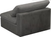 Cozy Black Velvet Armless Chair - Sterling House Interiors