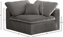 Cozy Navy Velvet Corner Chair - Sterling House Interiors