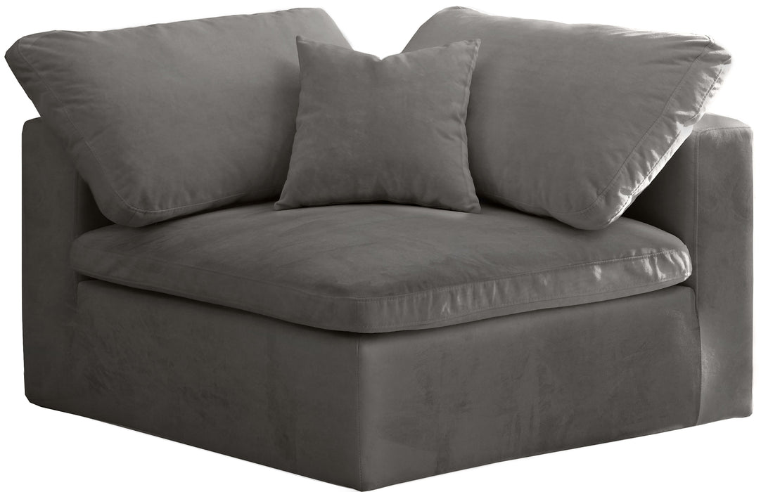 Cozy Navy Velvet Corner Chair - Sterling House Interiors