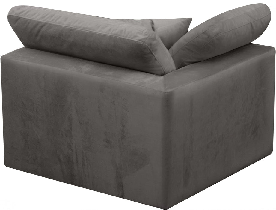 Cozy Navy Velvet Corner Chair - Sterling House Interiors