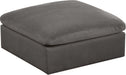 Cozy Black Velvet Ottoman - Sterling House Interiors