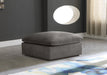 Cozy Black Velvet Ottoman - Sterling House Interiors