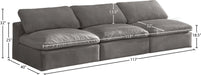 Cozy Velvet Cloud Modular Armless Sofa - Sterling House Interiors