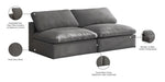 Cozy Velvet Cloud Modular Armless Sofa - Sterling House Interiors