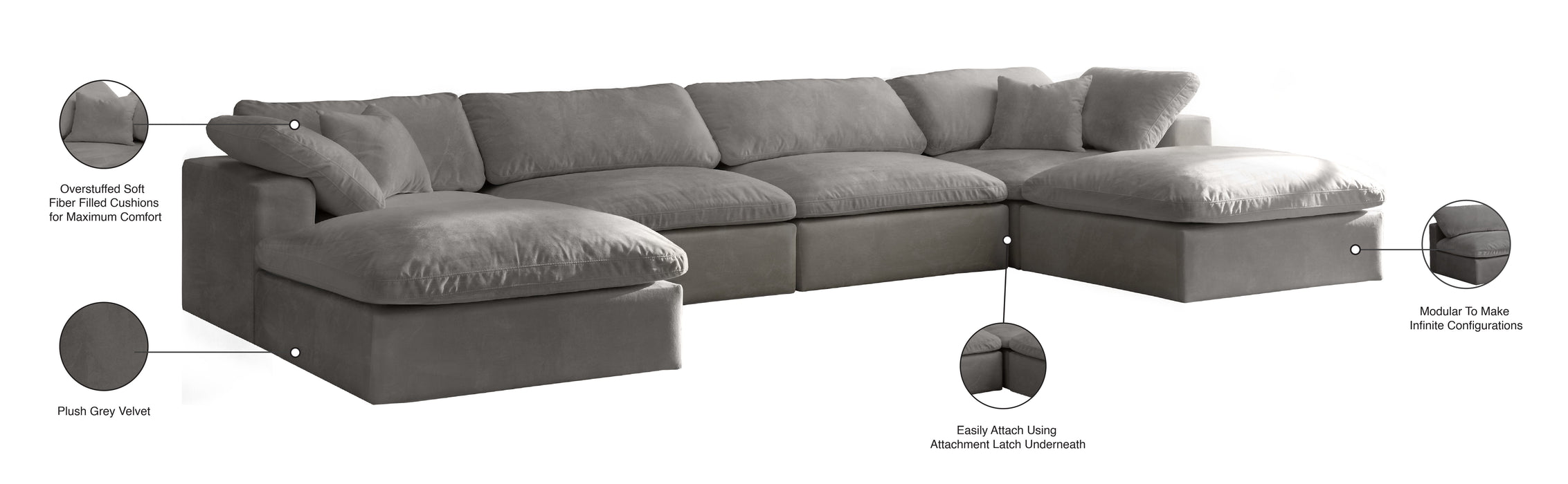 Cozy Velvet Cloud Modular Sectional - Sterling House Interiors