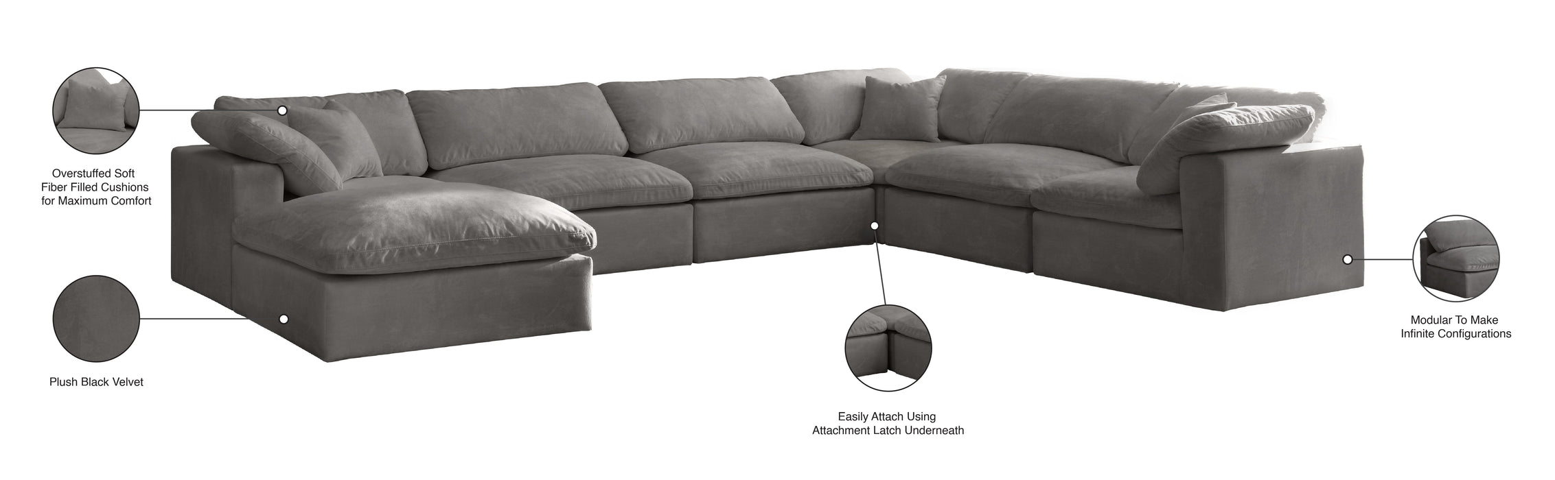 Cozy Velvet Cloud Modular Sectional - Sterling House Interiors