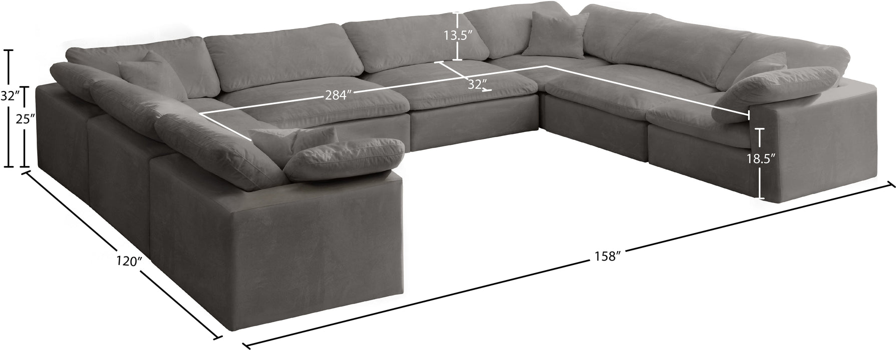 Cozy Velvet Cloud Modular Sectional - Sterling House Interiors