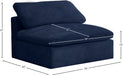 Cozy Black Velvet Armless Chair - Sterling House Interiors