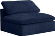 Cozy Black Velvet Armless Chair - Sterling House Interiors