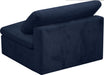 Cozy Black Velvet Armless Chair - Sterling House Interiors