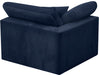 Cozy Navy Velvet Corner Chair - Sterling House Interiors