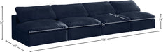 Cozy Velvet Cloud Modular Armless Sofa - Sterling House Interiors