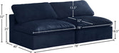Cozy Velvet Cloud Modular Armless Sofa - Sterling House Interiors