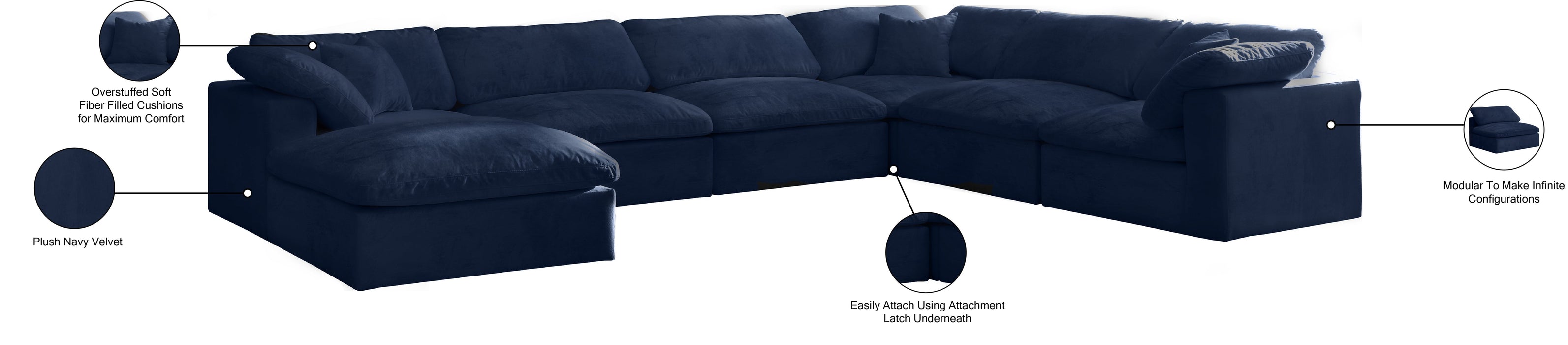 Cozy Velvet Cloud Modular Sectional - Sterling House Interiors