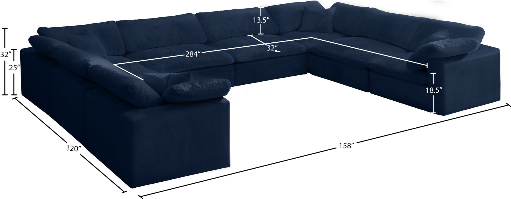 Cozy Velvet Cloud Modular Sectional - Sterling House Interiors