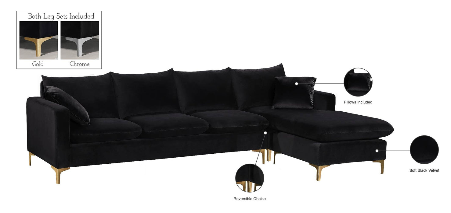 Naomi Velvet 2pc. Reversible Sectional - Sterling House Interiors