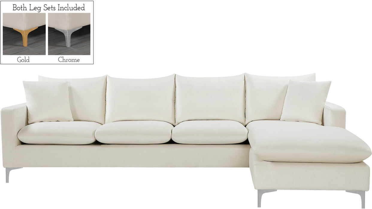 Naomi Velvet 2pc. Reversible Sectional - Sterling House Interiors