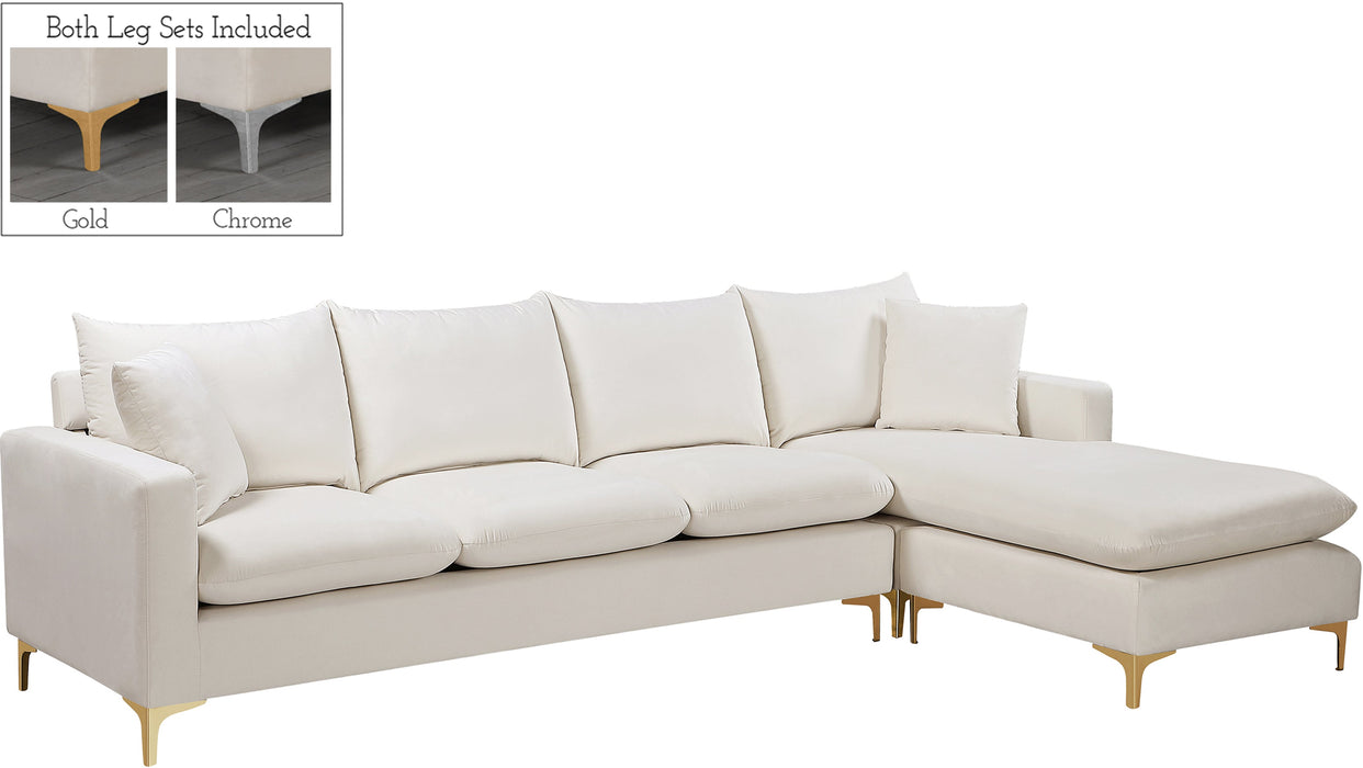 Naomi Velvet 2pc. Reversible Sectional - Sterling House Interiors