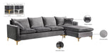 Naomi Velvet 2pc. Reversible Sectional - Sterling House Interiors