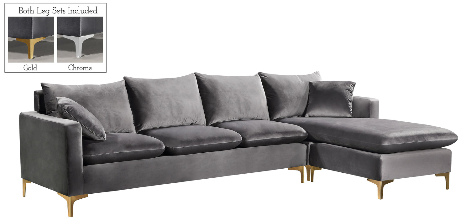 Naomi Velvet 2pc. Reversible Sectional - Sterling House Interiors