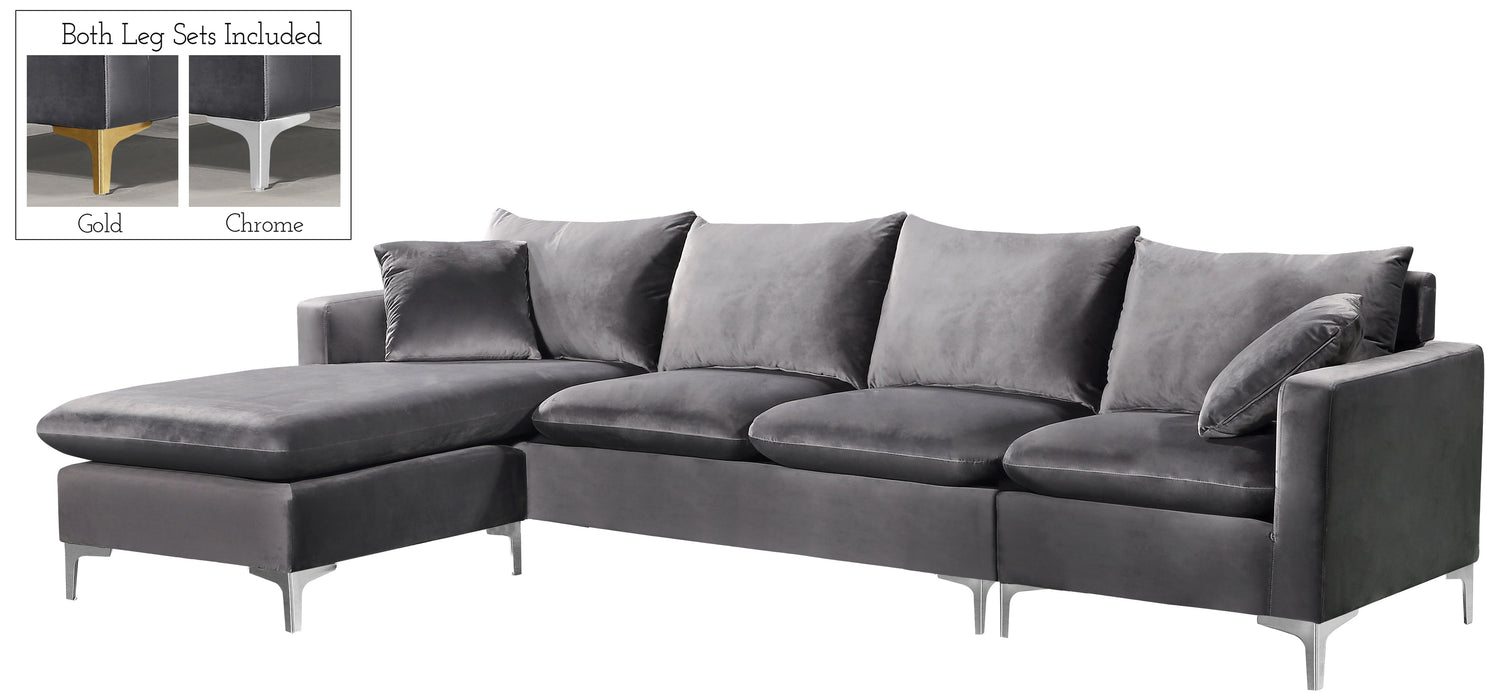 Naomi Velvet 2pc. Reversible Sectional - Sterling House Interiors
