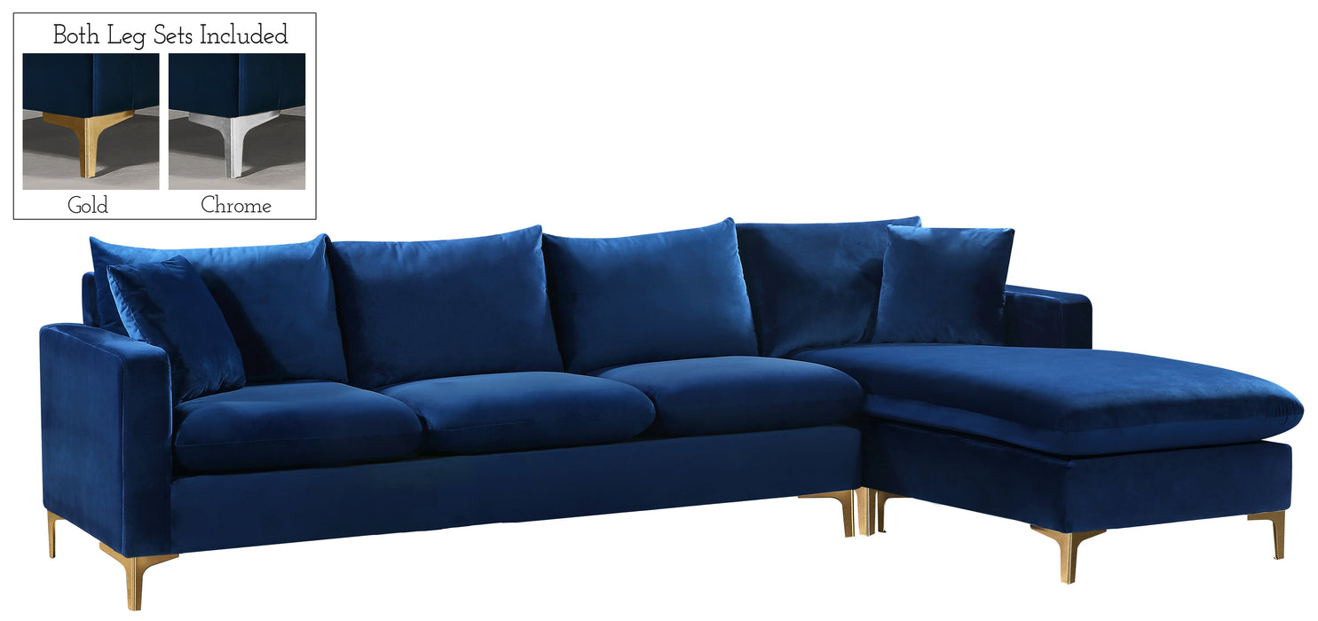 Naomi Velvet 2pc. Reversible Sectional - Sterling House Interiors