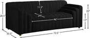 Naya Velvet Loveseat - Sterling House Interiors