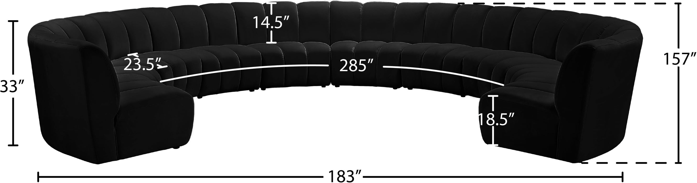 Infinity Velvet 10pc. Modular Sectional - Sterling House Interiors