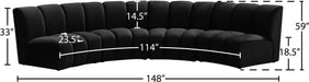 Infinity Velvet 4pc. Modular Sectional - Sterling House Interiors