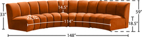 Infinity Velvet 4pc. Modular Sectional - Sterling House Interiors