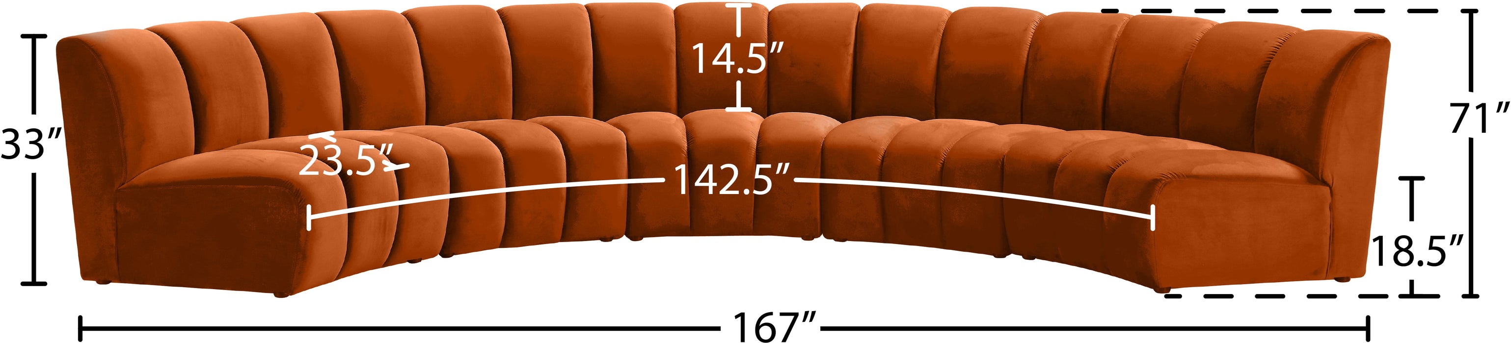 Infinity Velvet 5pc. Modular Sectional - Sterling House Interiors