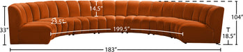 Infinity Velvet 7pc. Modular Sectional - Sterling House Interiors