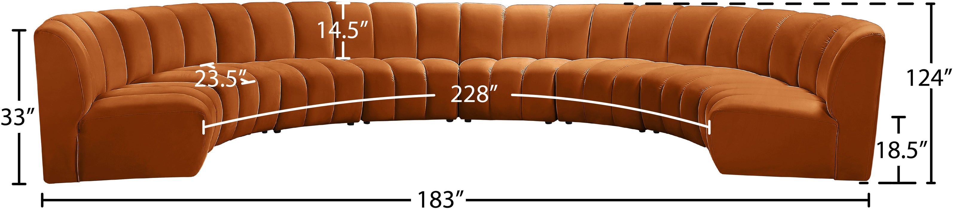 Infinity Velvet 8pc. Modular Sectional - Sterling House Interiors