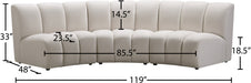 Infinity Velvet 3pc. Modular Sectional - Sterling House Interiors