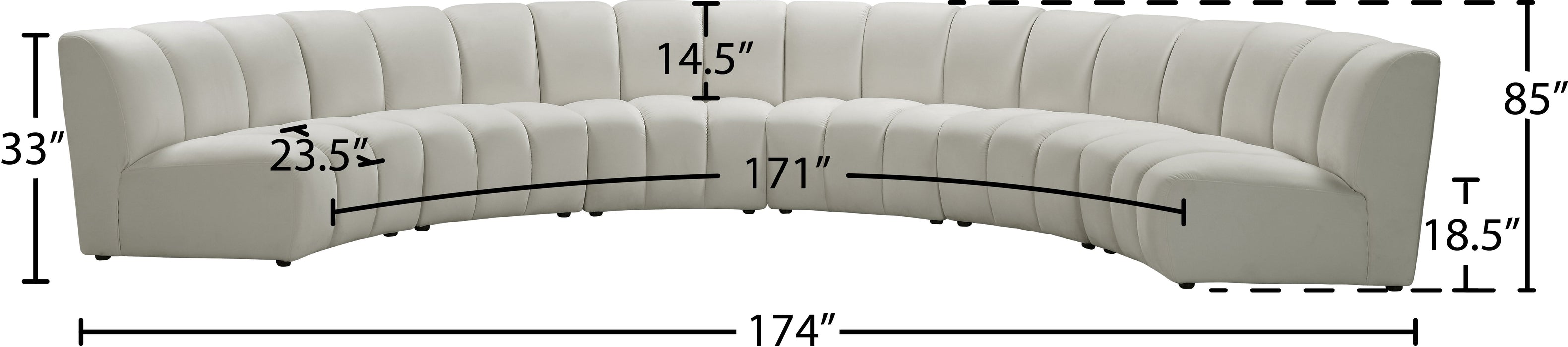 Infinity Velvet 6pc. Modular Sectional - Sterling House Interiors