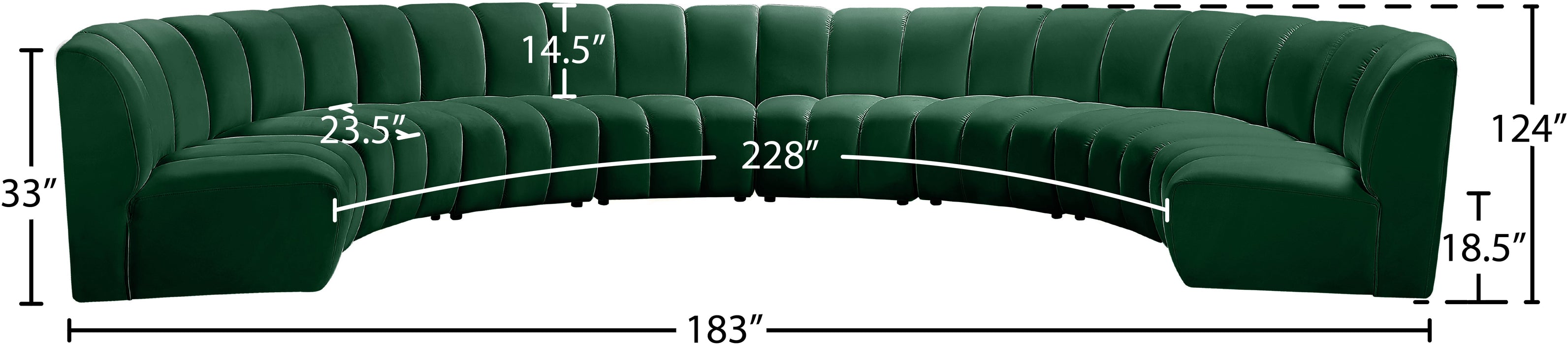 Infinity Velvet 8pc. Modular Sectional - Sterling House Interiors