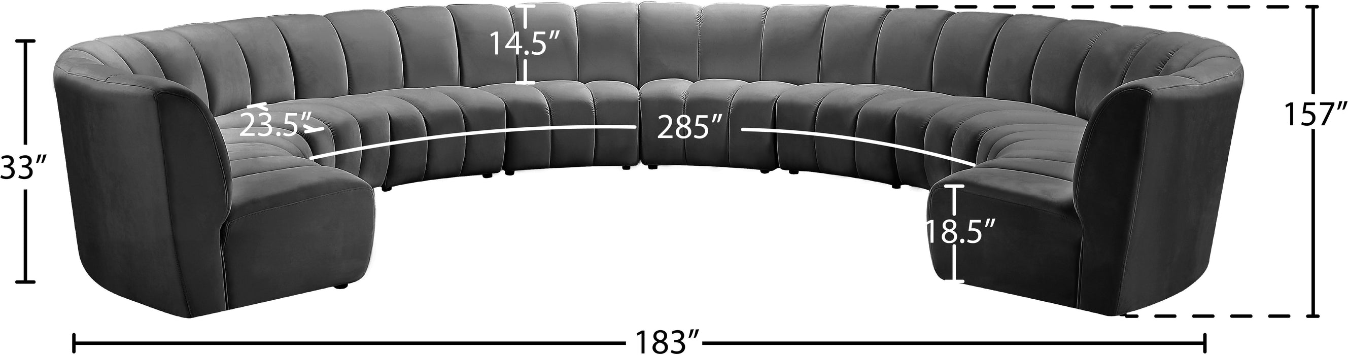 Infinity Velvet 10pc. Modular Sectional - Sterling House Interiors