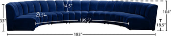 Infinity Velvet 7pc. Modular Sectional - Sterling House Interiors