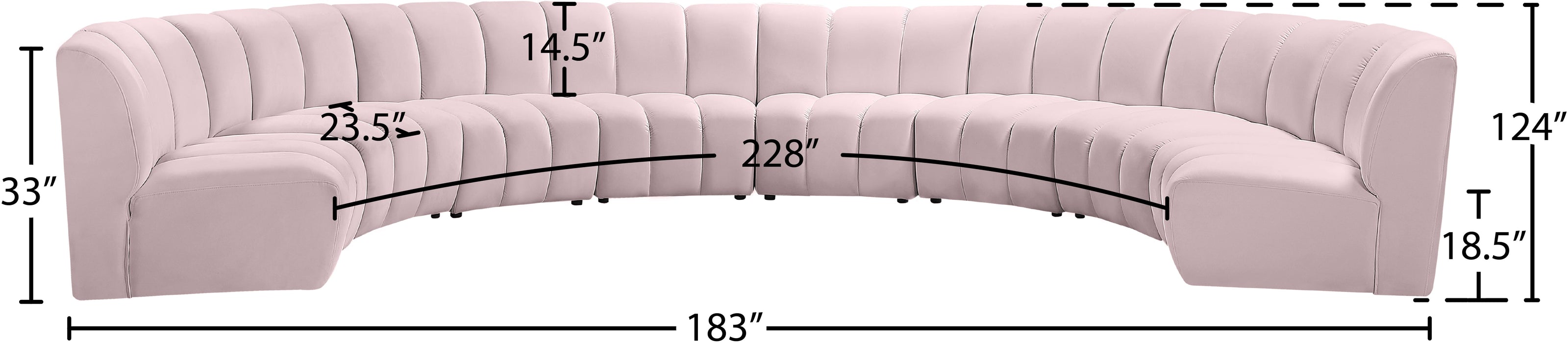 Infinity Velvet 8pc. Modular Sectional - Sterling House Interiors