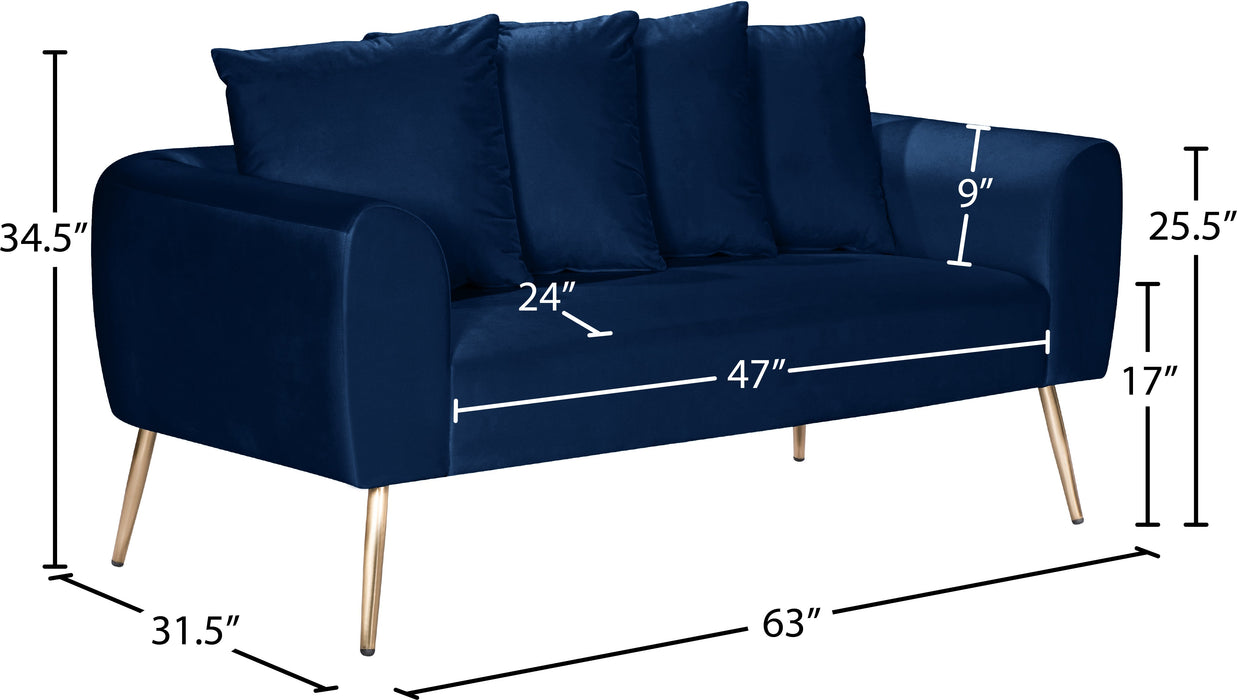 Quinn Velvet Loveseat - Sterling House Interiors