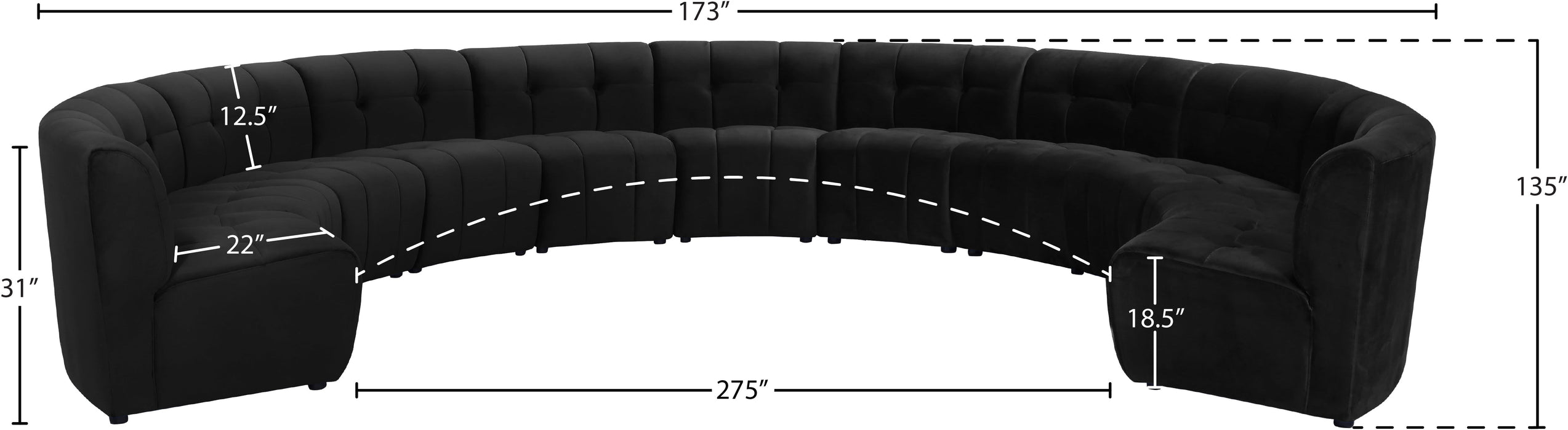 Limitless Velvet 11pc. Modular Sectional - Sterling House Interiors