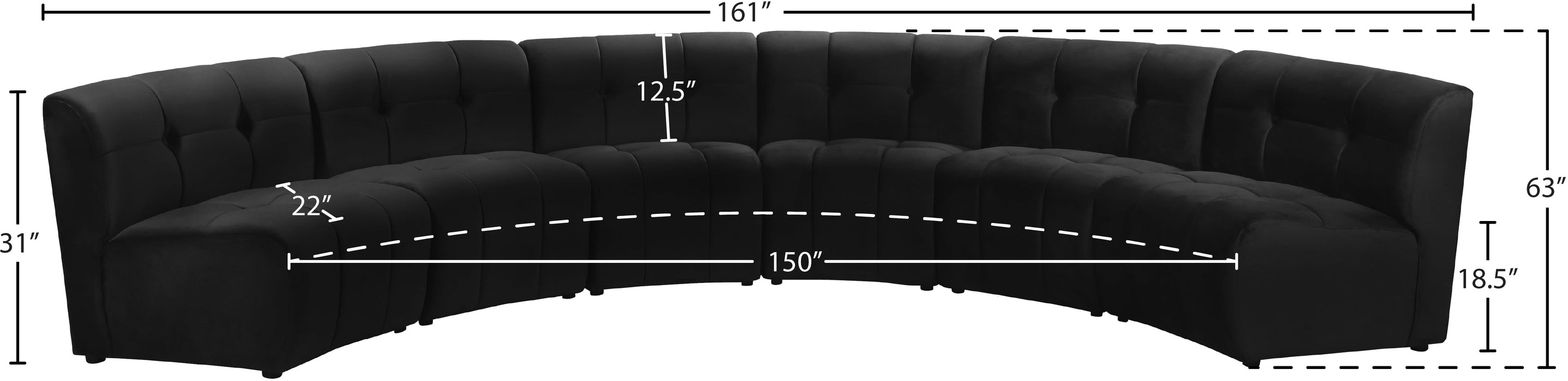 Limitless Velvet 6pc. Modular Sectional - Sterling House Interiors