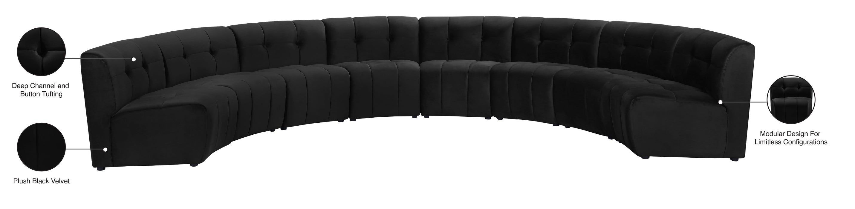 Limitless Velvet 8pc. Modular Sectional - Sterling House Interiors