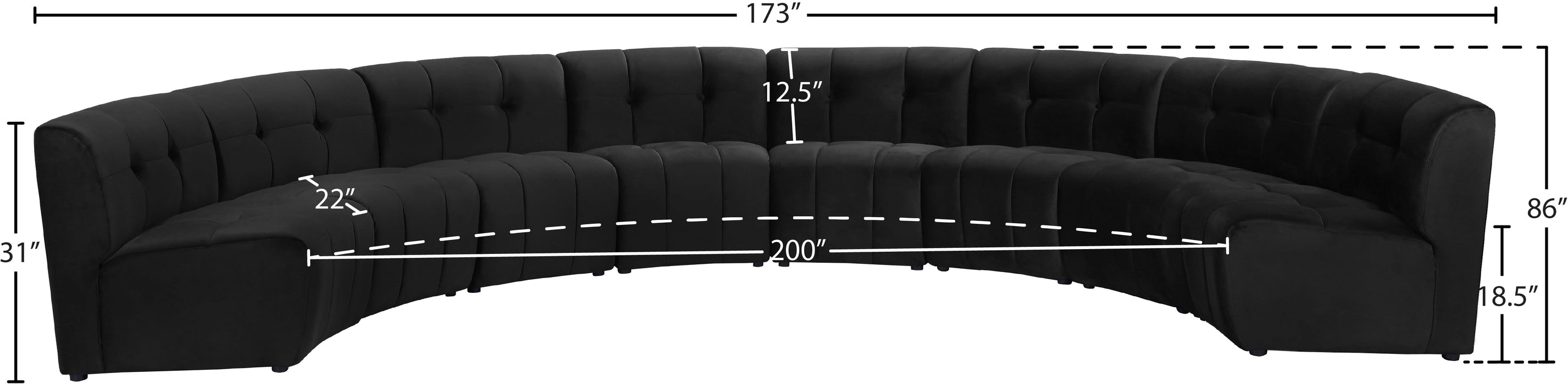 Limitless Velvet 8pc. Modular Sectional - Sterling House Interiors