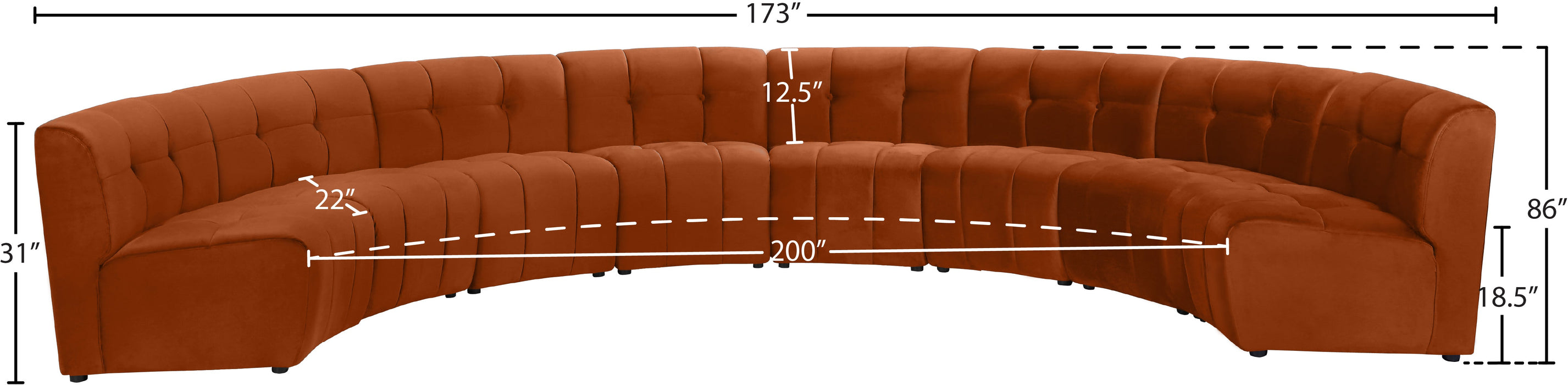 Limitless Velvet 8pc. Modular Sectional - Sterling House Interiors