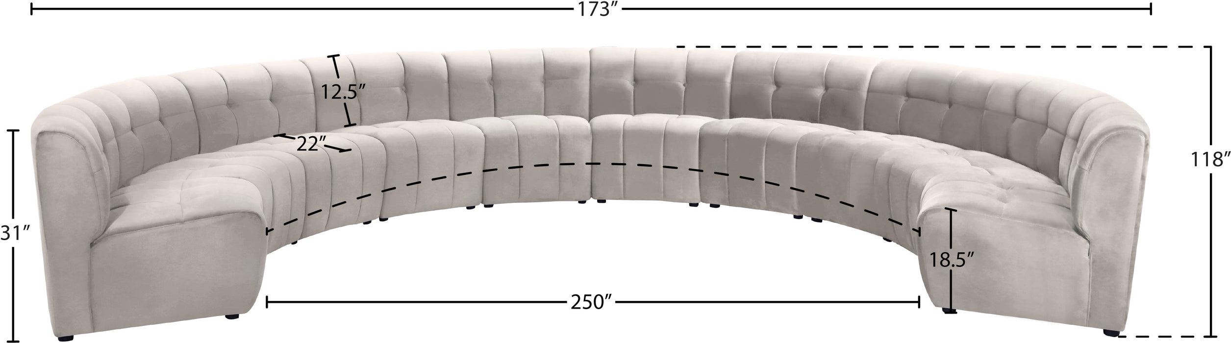 Limitless Velvet 10pc. Modular Sectional - Sterling House Interiors