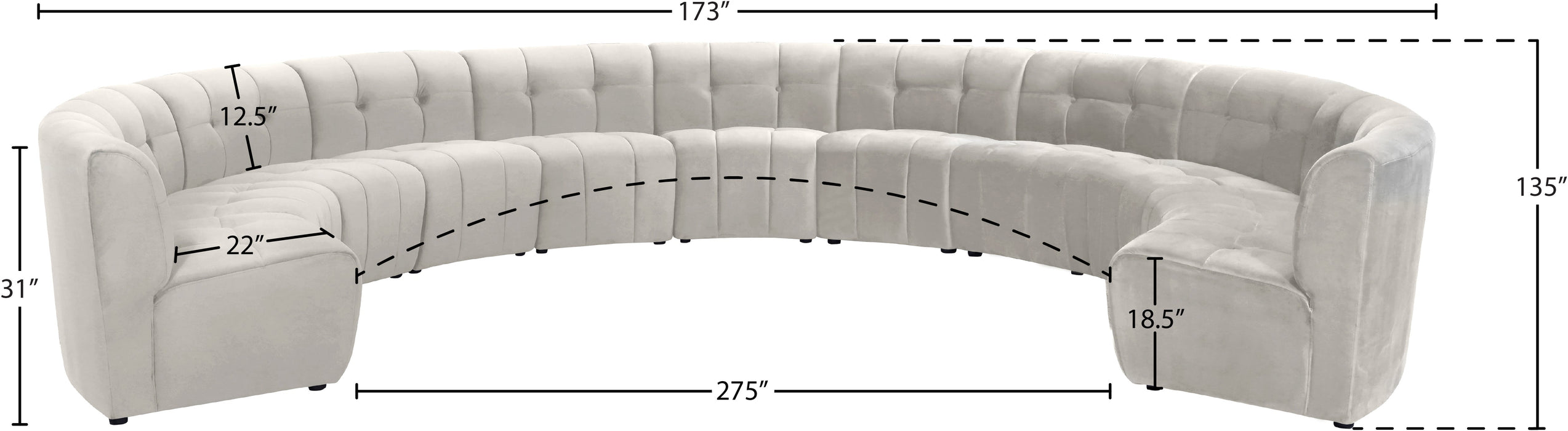 Limitless Velvet 11pc. Modular Sectional - Sterling House Interiors