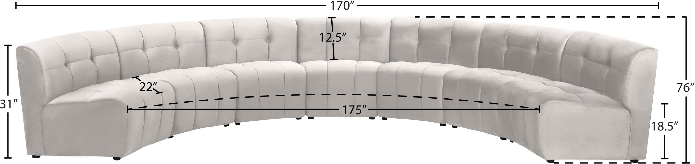 Limitless Velvet 7pc. Modular Sectional - Sterling House Interiors